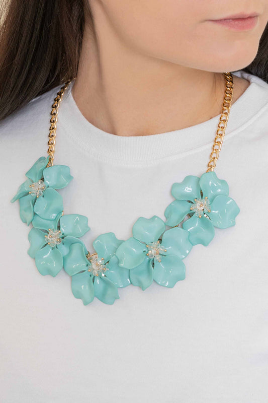 Fresh Flowers Necklace | Teal