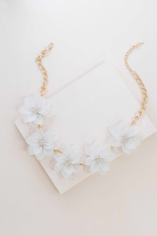 Fashion Forward Floral Necklace | Crystal Clear