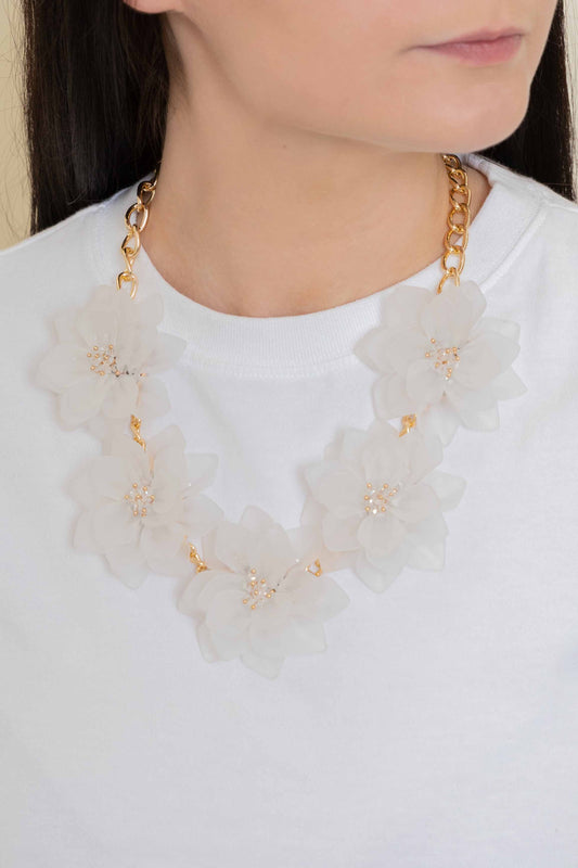 Fashion Forward Floral Necklace | Crystal Clear