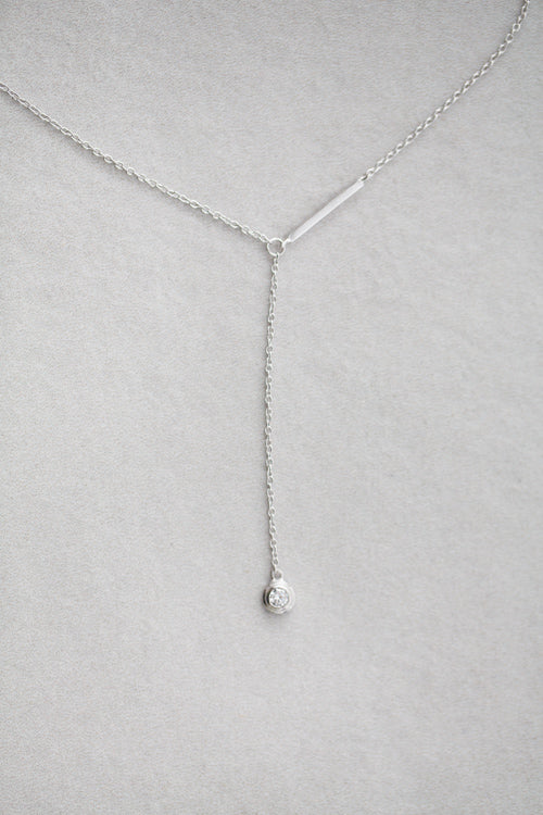 Round Stone Y-Necklace