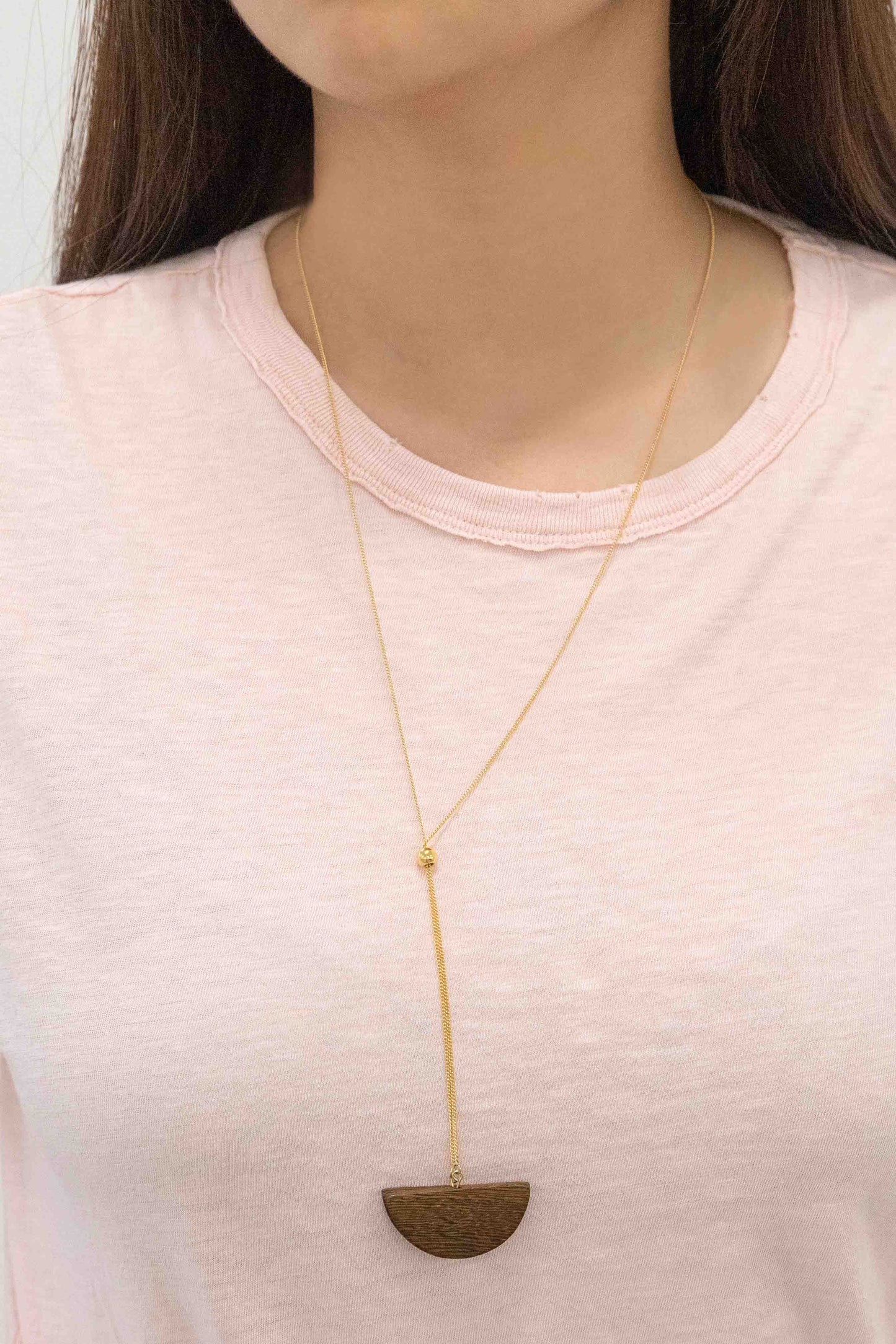 Darling Duo Wood Bolo Necklace