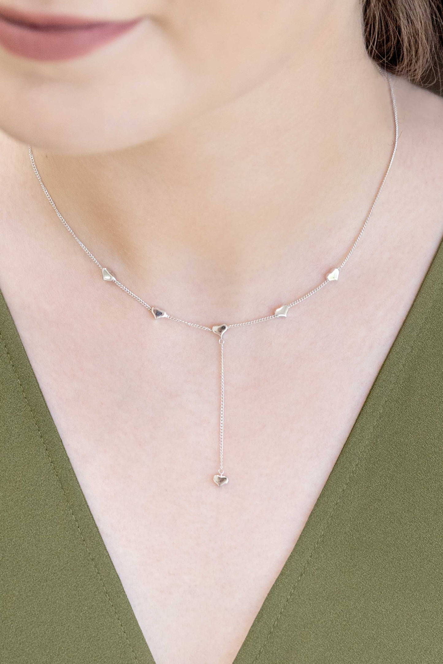 Falling in Love Lariat Necklace (sterl.)