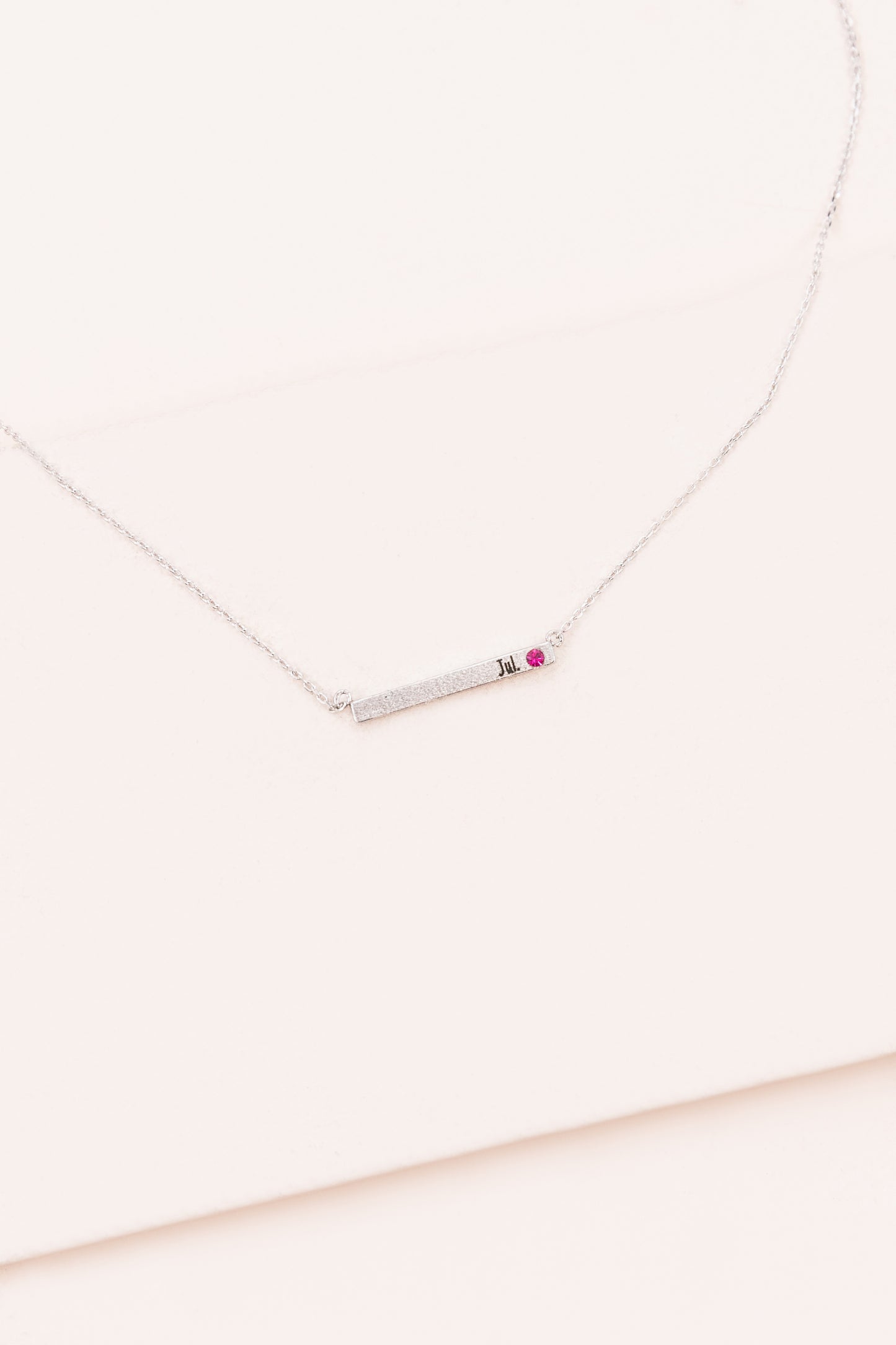 ID Bar Necklace with Birthstone | Name Necklace | Mother's Necklace – lark  & juniper
