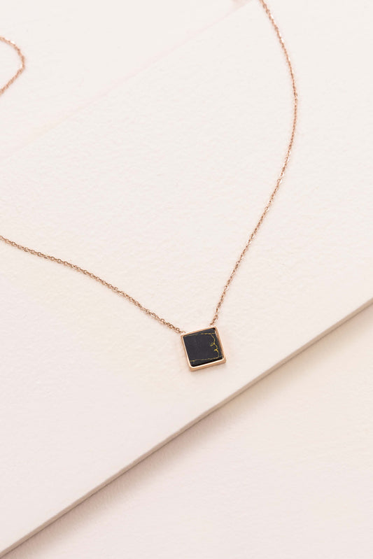 Emmy Stone Necklace | Rose Gold (14K)