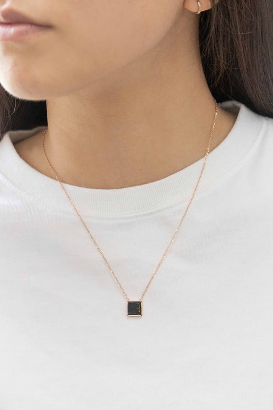 Emmy Stone Necklace | Rose Gold (14K)