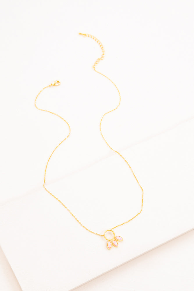 Pixum Tail Stone Necklace | Pink