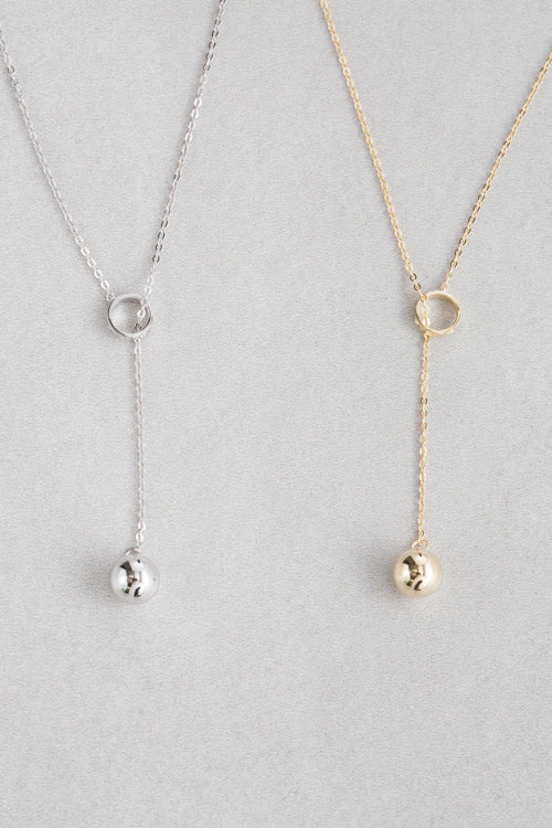Ring Lariat Necklace