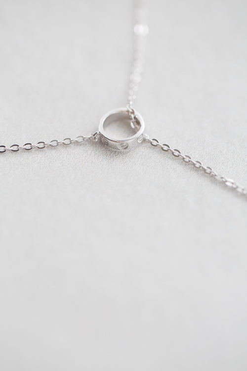 Ring Lariat Necklace