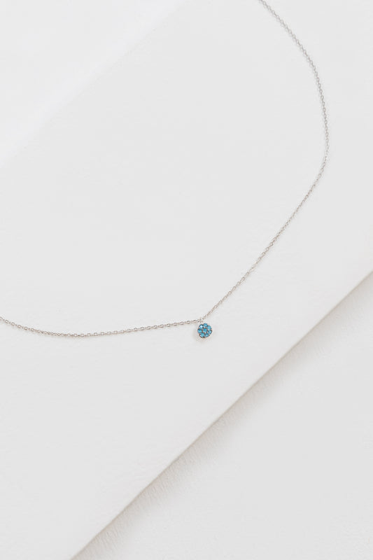 Blue Topaz Necklace (sterl.)