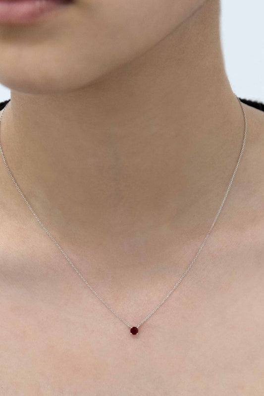 Birthstone Necklace (sterl.)