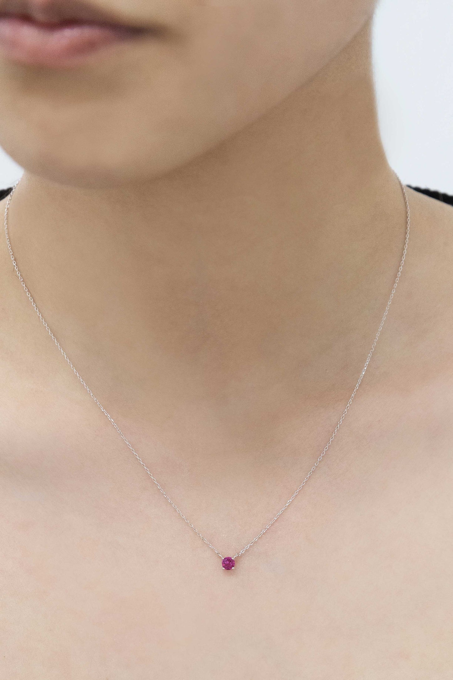 Birthstone Necklace (sterl.)