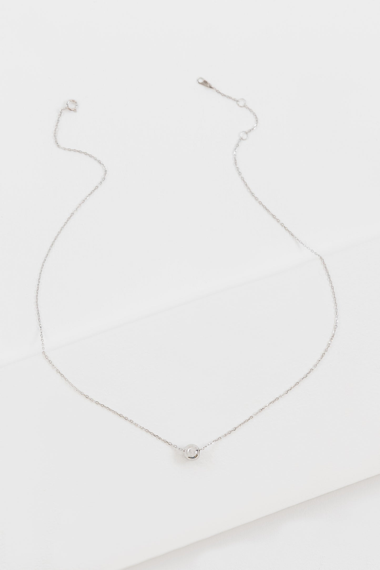 Polished Sphere Necklace (sterl.)