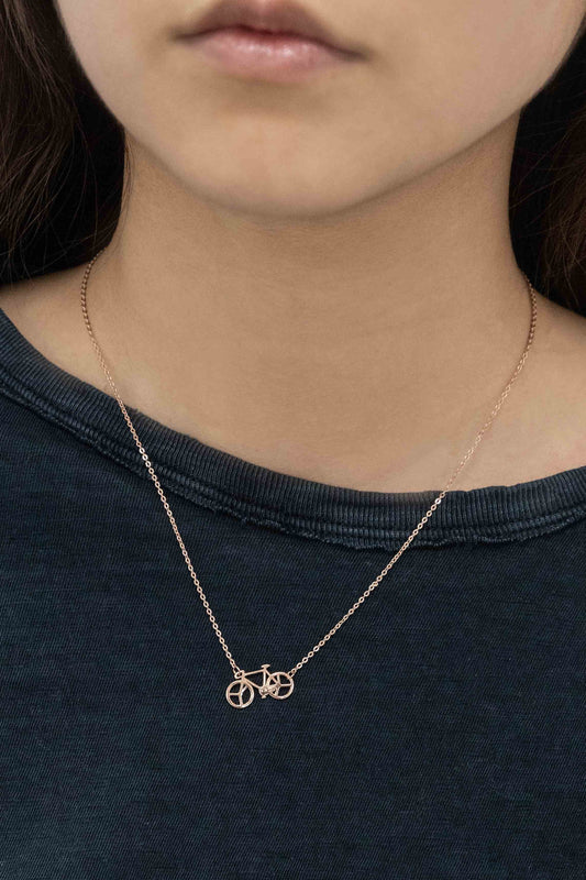 Bicycle Necklace (18K & 24K Gold)