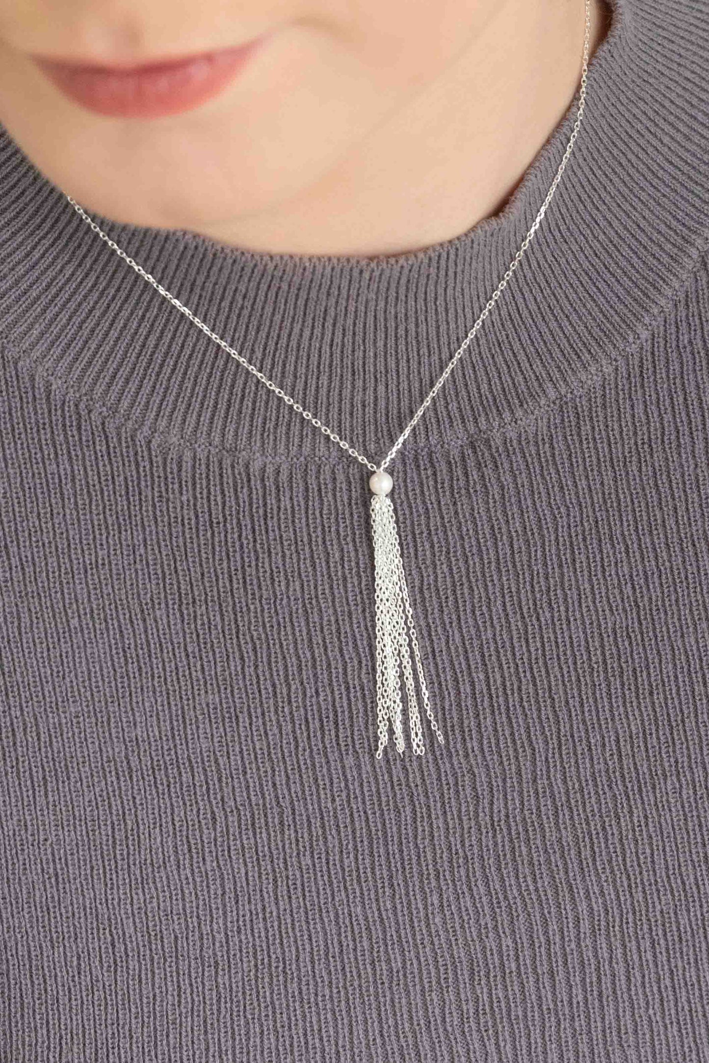 Petite Fringe Necklace (sterl.)