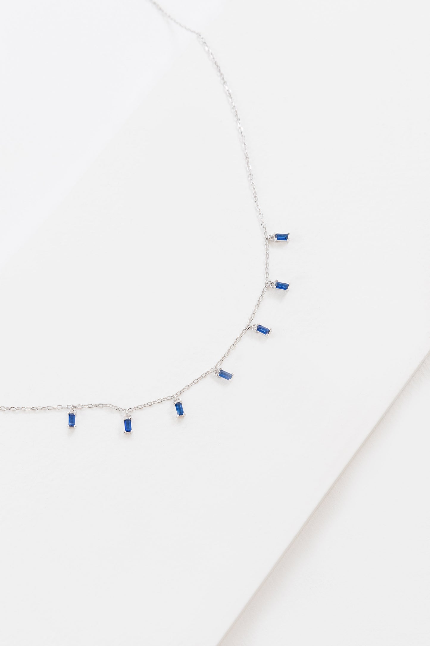 Sapphire Falls Necklace (sterl.)