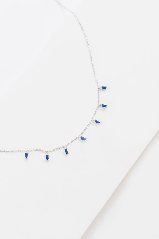 Sapphire Falls Necklace (sterl.)