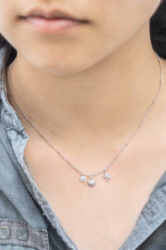 By The Sea Charm Necklace | Silver (sterl.)