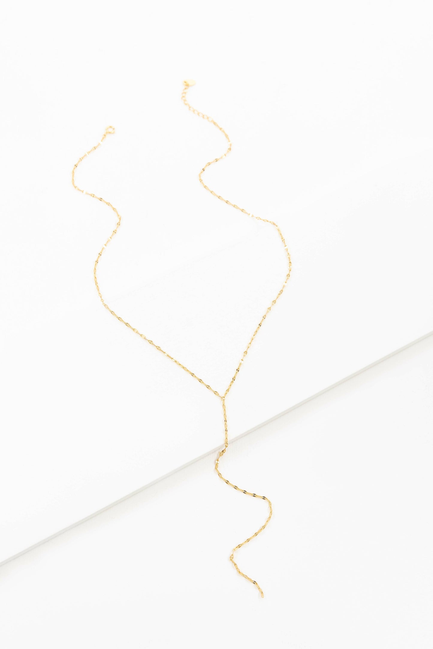 Chain Lariat Necklace | Gold (14K)