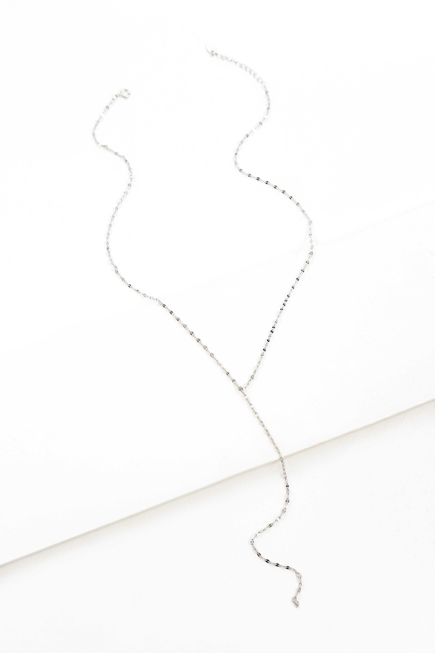 Chain Lariat Necklace | Silver (sterl.)