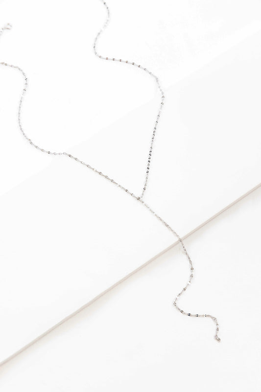 Chain Lariat Necklace | Silver (sterl.)