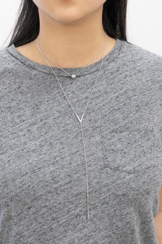 Aries Layered Y-Necklace | Silver