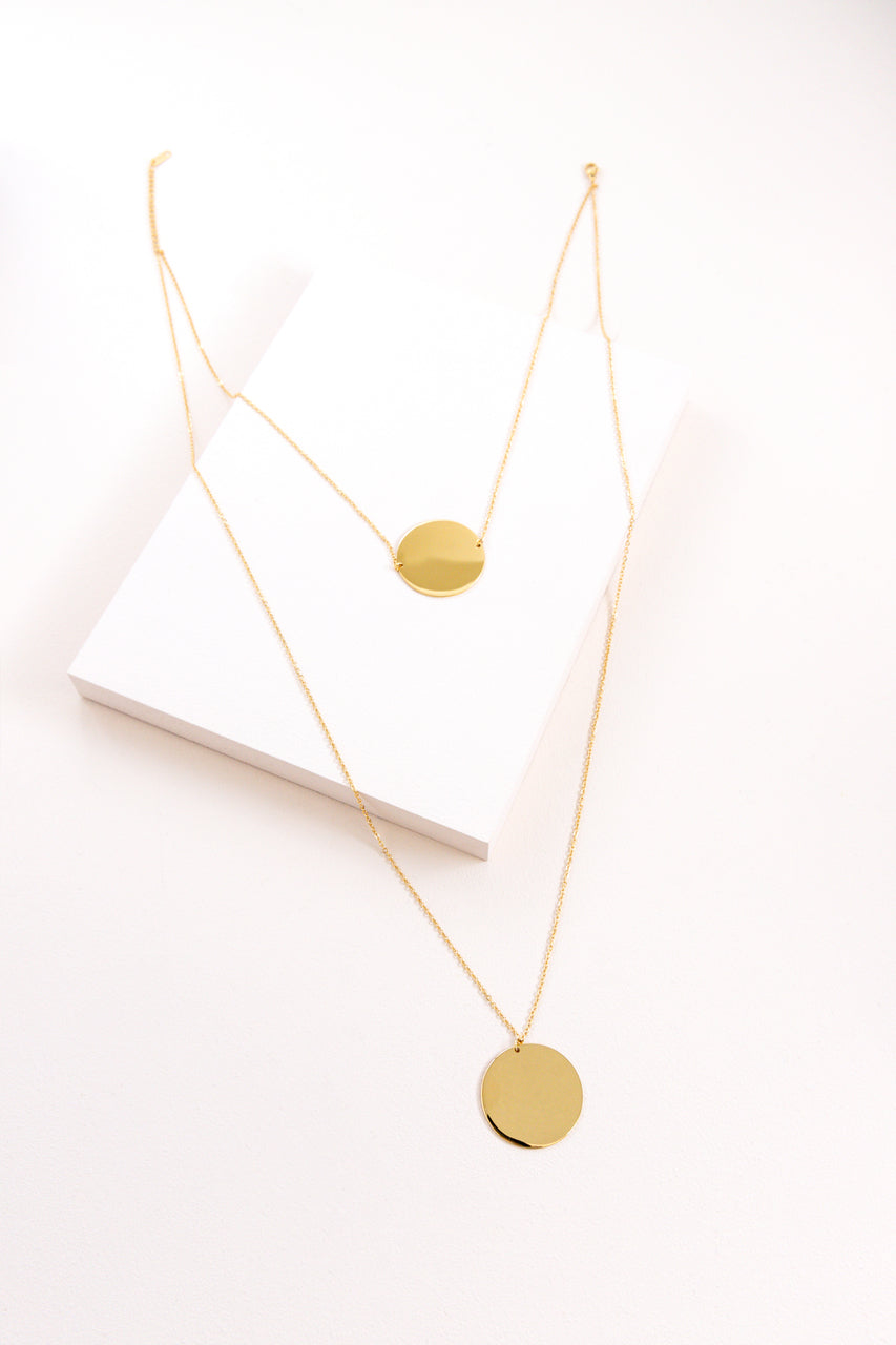 Trendsetter Disc Layered Necklace | Gold (14K)