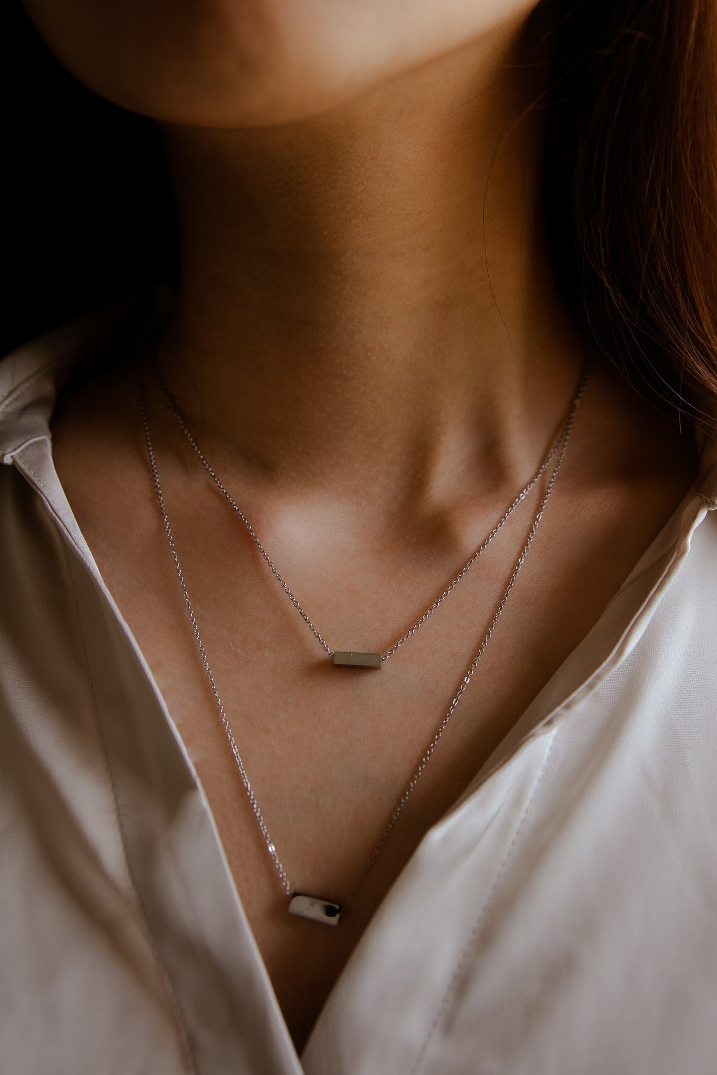 Strike a Pose Bar Layered Necklace | Silver