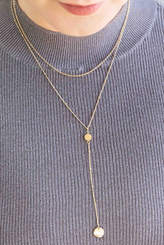 Good Wishes Layered Y-Chain Necklace | Gold (14K)