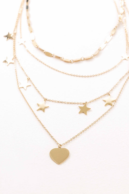 Star-Struck Choker Layered Necklace | Gold (14K)