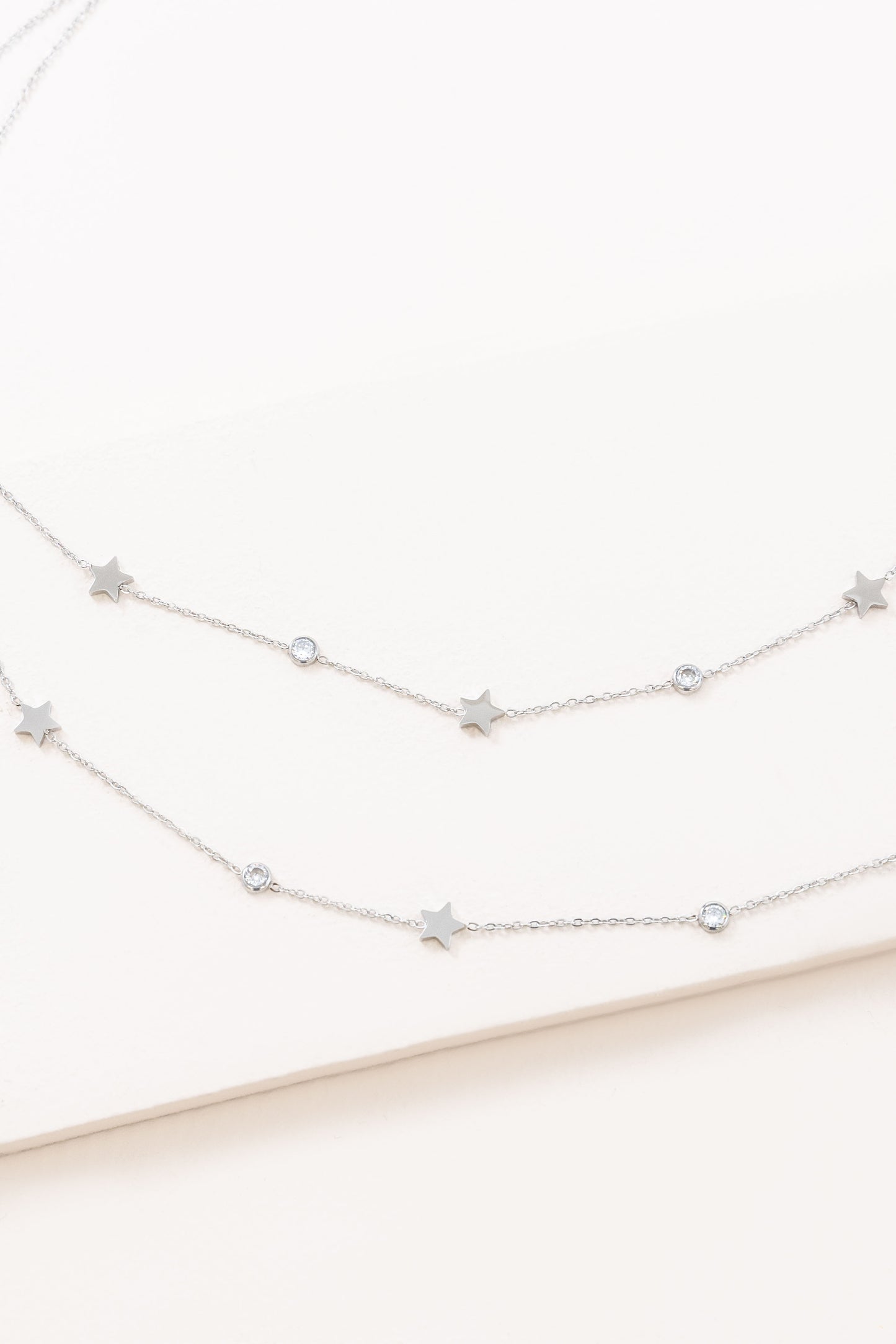 Shining Stars Layered Necklace | Silver