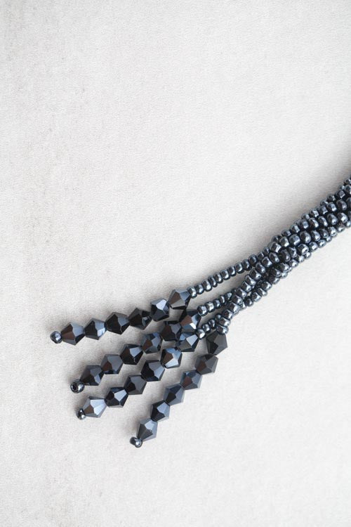 Beaded Rope Tie Necklace | Asteroid