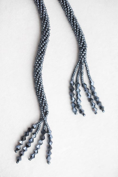 Beaded Rope Tie Necklace | Asteroid