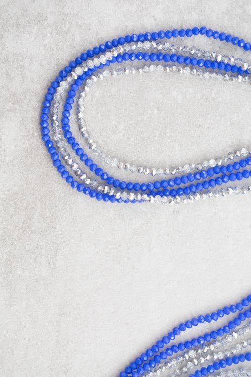 Layered Bead Necklace | Festive Blue