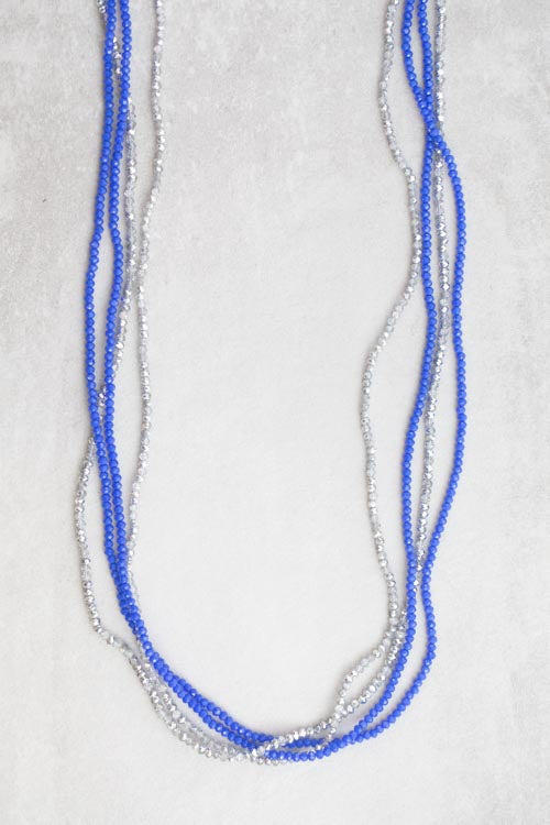 Layered Bead Necklace | Festive Blue