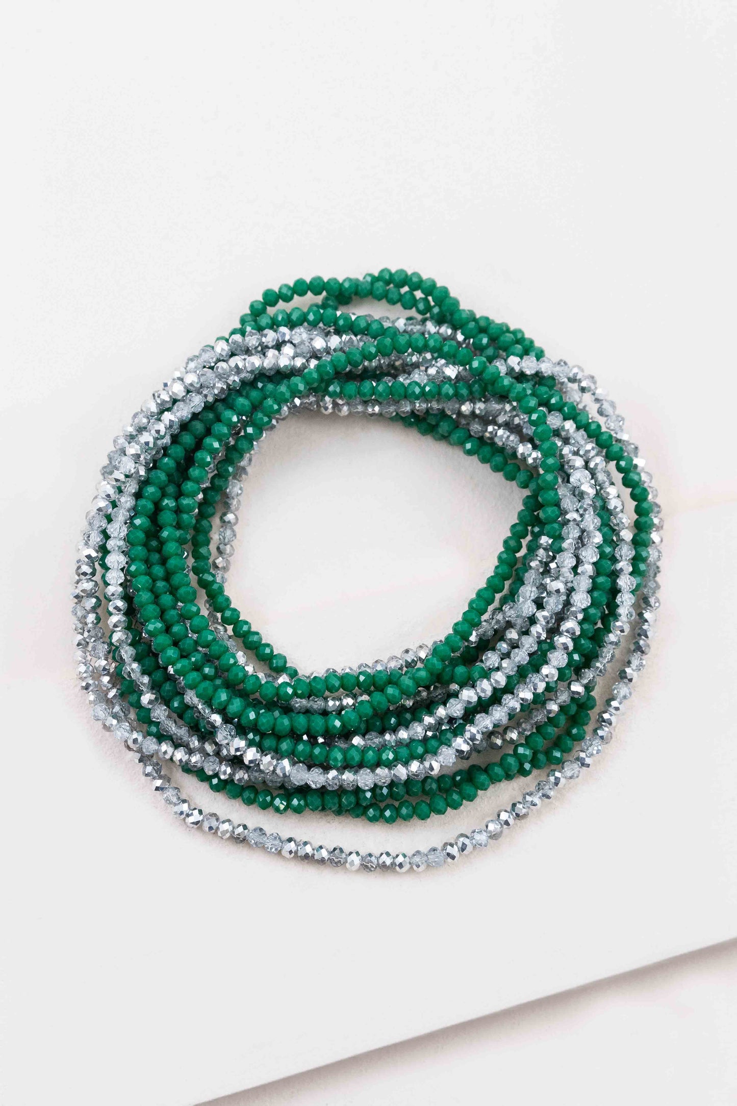 Layered Bead Necklace | Festive Green