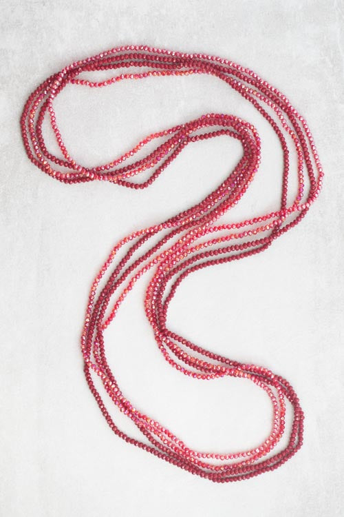 Layered Bead Necklace | Crimson Streak
