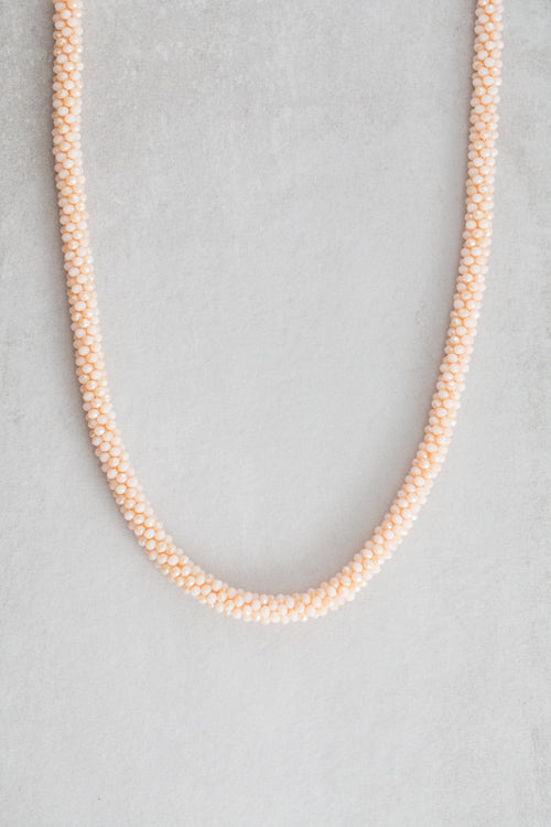 Rope Bead Necklace | Peach Haze
