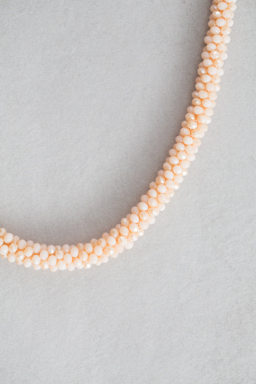 Rope Bead Necklace | Peach Haze