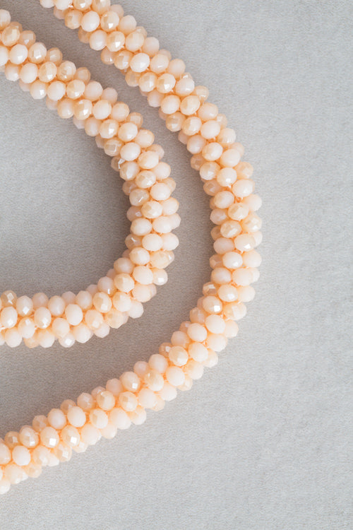 Rope Bead Necklace | Peach Haze