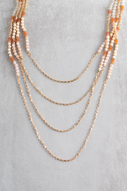 Nova Beaded Necklace | Orange