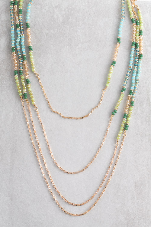 Nova Beaded Necklace | Green