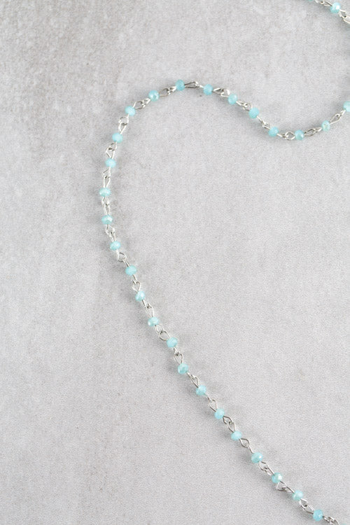 Lily Beaded Tassel Necklace | Turquoise