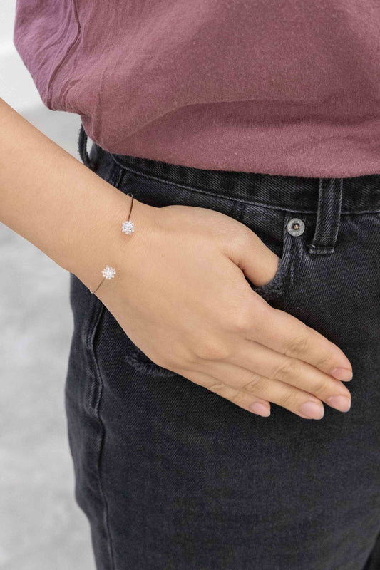 Star Stone Cuff Bracelet