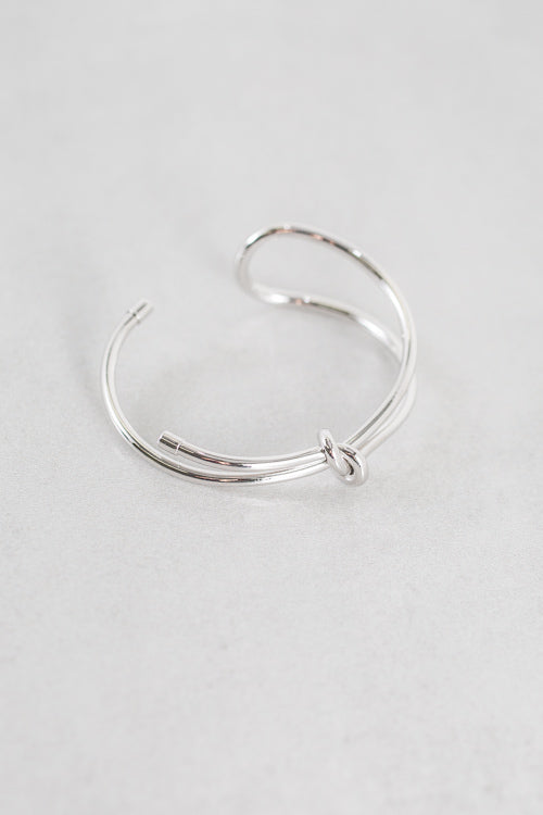 Folded Knot Cuff | Silver