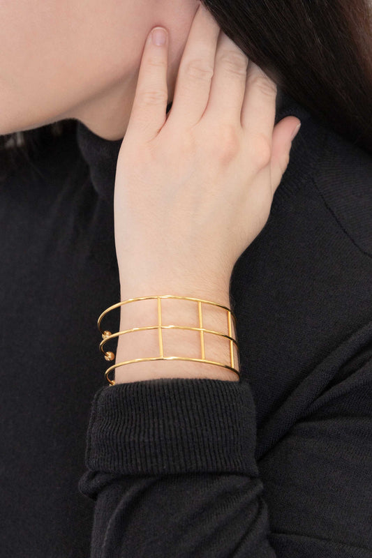 Gridlock Cuff Bracelet (14K)