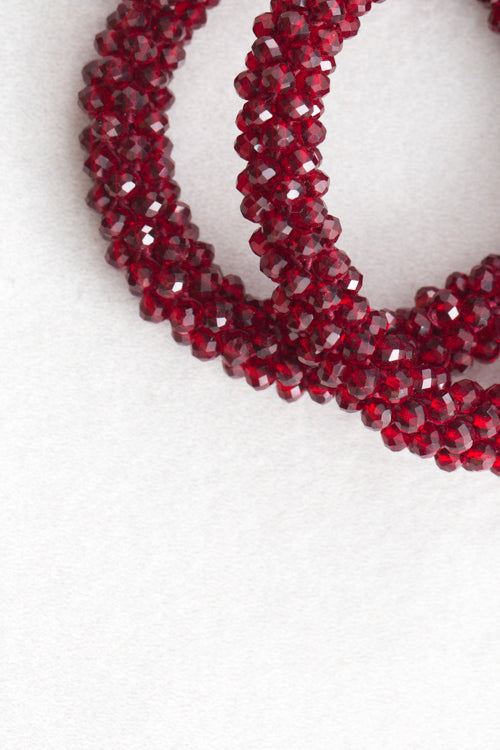 Beaded Rope Bracelet | Cranberry