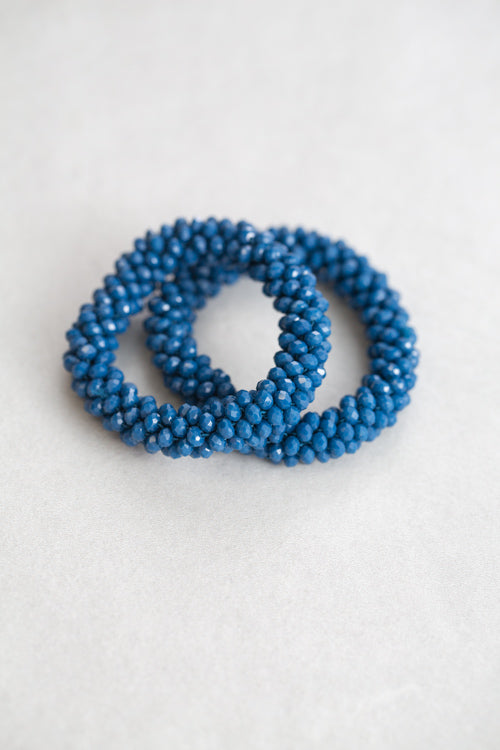Beaded Rope Bracelet | Denim
