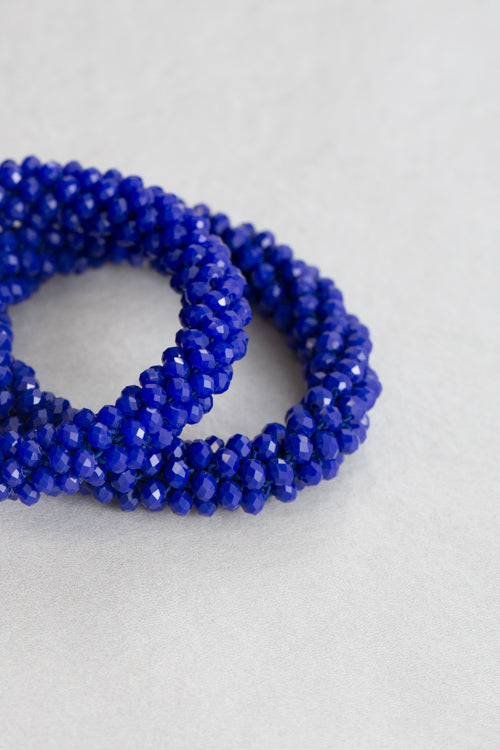 Beaded Rope Bracelet | Royal Blue