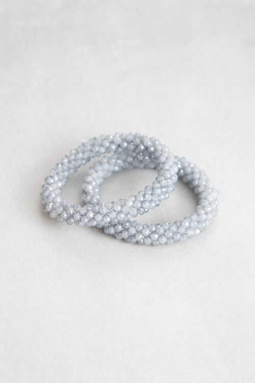 Beaded Rope Bracelet | Frost