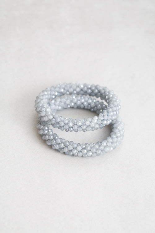 Beaded Rope Bracelet | Frost